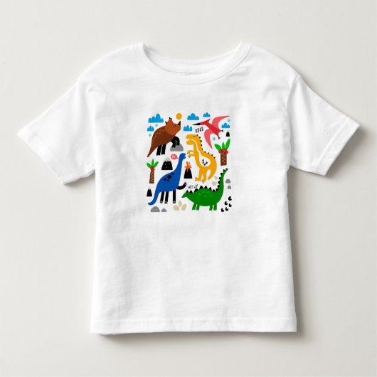 T-shirt Pour Les Tous Petits Dinosaures motif transparent (Devant)