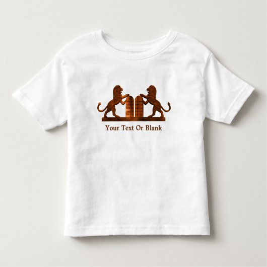 T-shirt Pour Les Tous Petits Dix commandements et lions (Devant)