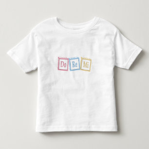 T-shirt Pour Les Tous Petits "Do Re Mi" Solfeggio Blocks