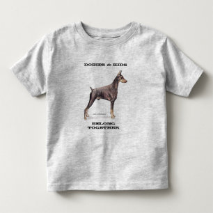 T-shirt Pour Les Tous Petits Dobies & Enfants — Doberman Pinscher
