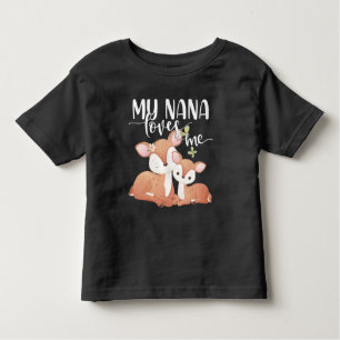 T-shirt Pour Les Tous Petits Doe et Fawn My Nana m'aime