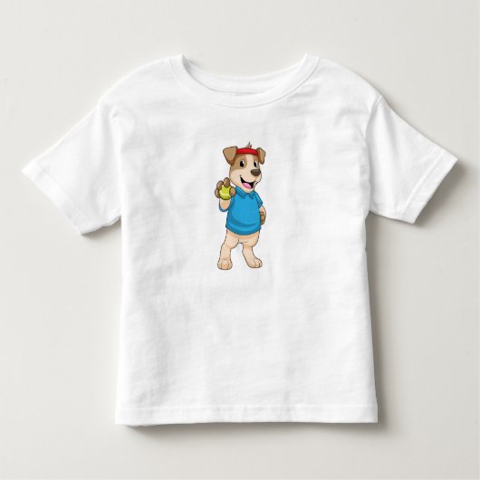 T-shirt Pour Les Tous Petits Dog at tennis (Devant)
