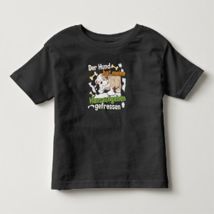 T-shirt Pour Les Tous Petits Dog Ate My Homework - Apprendre le devis allemand