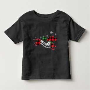 T-shirt Pour Les Tous Petits Dog Plaid Christmas