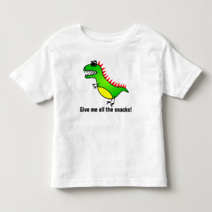 T-shirt Pour Les Tous Petits Donnez-moi tous les casse-croûte dinosaure affam