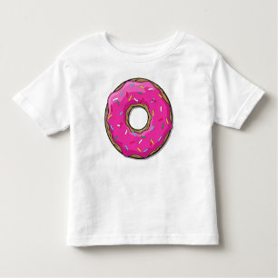 T-shirt Pour Les Tous Petits Donut rose, noisette, glaçage, arrosage, givrage
