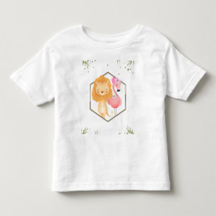 T-shirt Pour Les Tous Petits Douceur Tropicale de Flamant et Lion pour Baby Sho