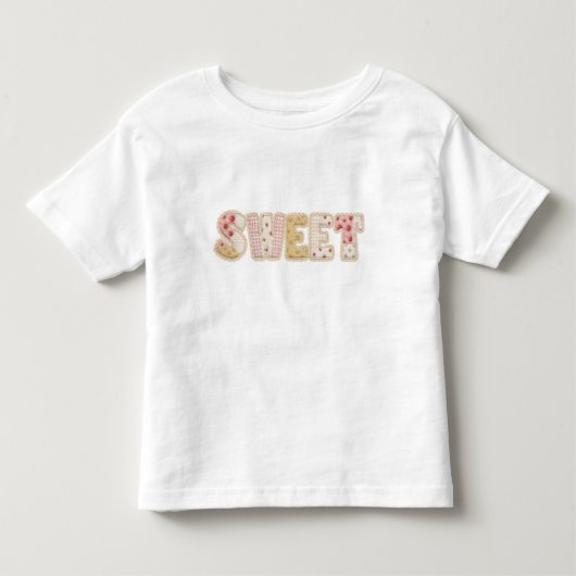 T-shirt Pour Les Tous Petits Doux motif d'été patchwork de fraises brodées (Devant)