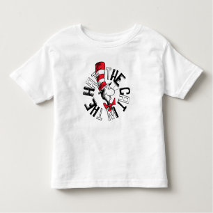 T-shirt Pour Les Tous Petits Dr Seuss   Chat dans l'art rond Casquette