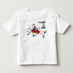 T-shirt Pour Les Tous Petits Dr Seuss   Chat dans le Casquette nettoie vers le 