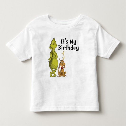 T-shirt Pour Les Tous Petits Dr Seuss | Grinch Winter Birday (Devant)