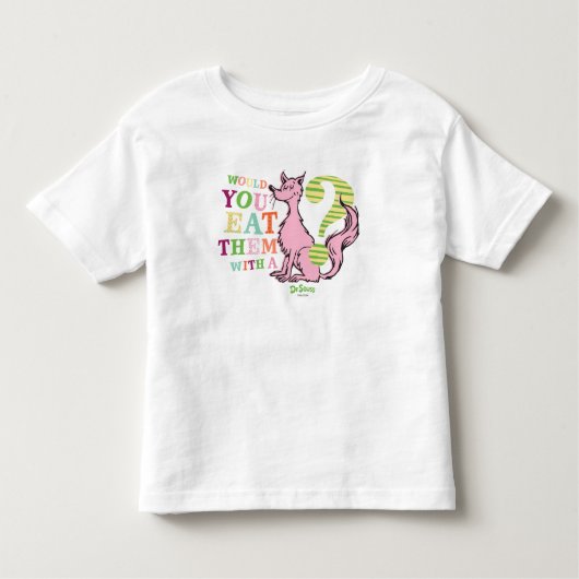 T-shirt Pour Les Tous Petits Dr. Seuss | Les mangeriez-vous avec un renard ? (Devant)