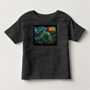 T-shirt Pour Les Tous Petits Dragon hawaïen se réchauffant sur la lave