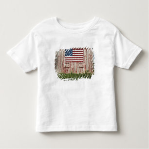 T-shirt Pour Les Tous Petits Drapeau américain peint sur la grange