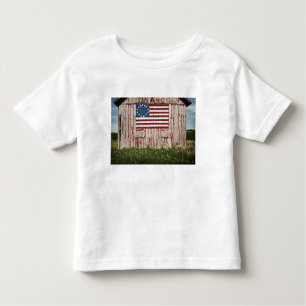 T-shirt Pour Les Tous Petits Drapeau américain peint sur la grange