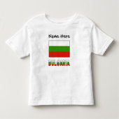 T-shirt Pour Les Tous Petits Drapeau bulgare Bulgarie personnalisé Toddler T-sh (Devant)