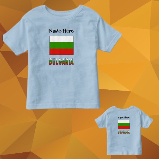 T-shirt Pour Les Tous Petits Drapeau bulgare Bulgarie personnalisé Toddler T-sh