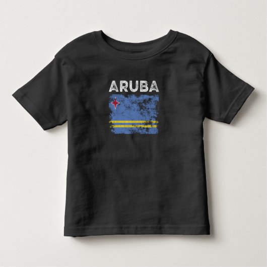 T-shirt Pour Les Tous Petits Drapeau d'Aruba en détresse - Drapeau d'Aruba (Devant)