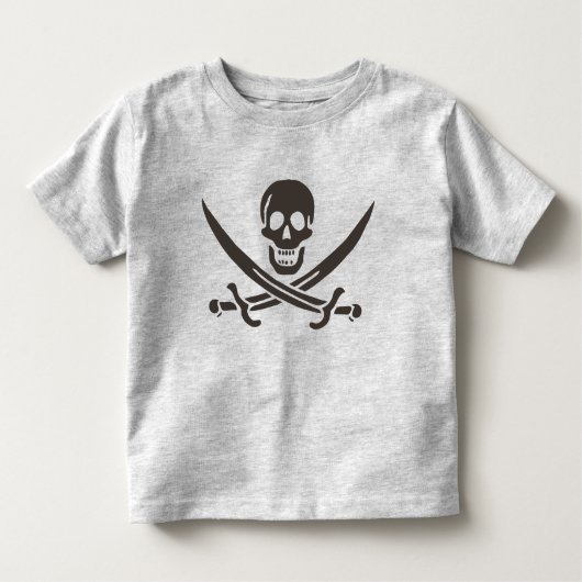 T-shirt Pour Les Tous Petits Drapeau de crâne obsidien Drapeau de pirate Calico (Devant)