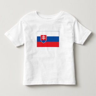 T-shirt Pour Les Tous Petits Drapeau de la Slovaquie