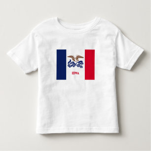 T-shirt Pour Les Tous Petits Drapeau de l'État de l'Iowa