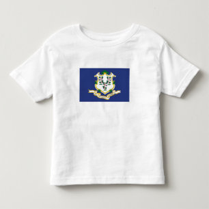 T-shirt Pour Les Tous Petits Drapeau de l'État du Connecticut