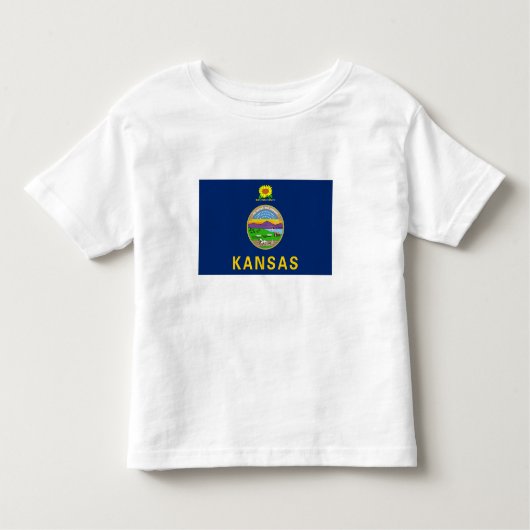 T-shirt Pour Les Tous Petits Drapeau de l'État du Kansas (Devant)
