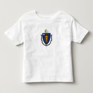 T-shirt Pour Les Tous Petits Drapeau de l'État du Massachusetts