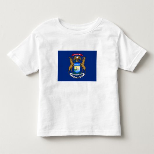 T-shirt Pour Les Tous Petits Drapeau de l'État du Michigan (Devant)