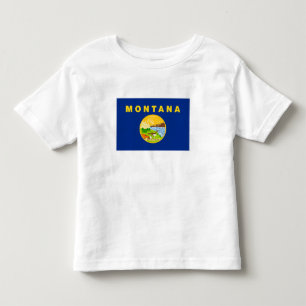 T-shirt Pour Les Tous Petits Drapeau de l'État du Montana