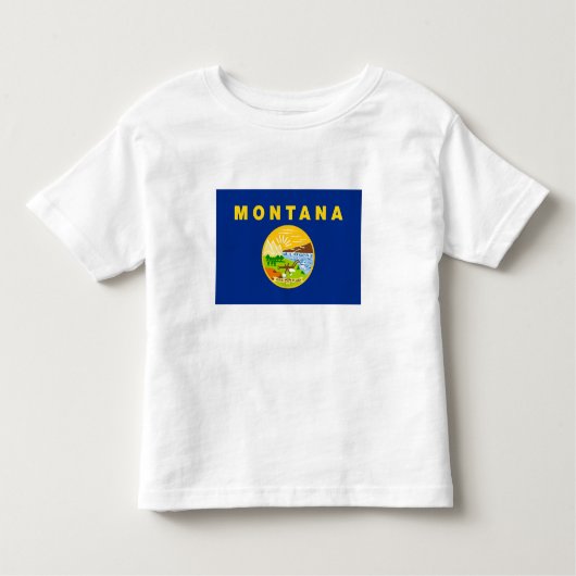 T-shirt Pour Les Tous Petits Drapeau de l'État du Montana (Devant)