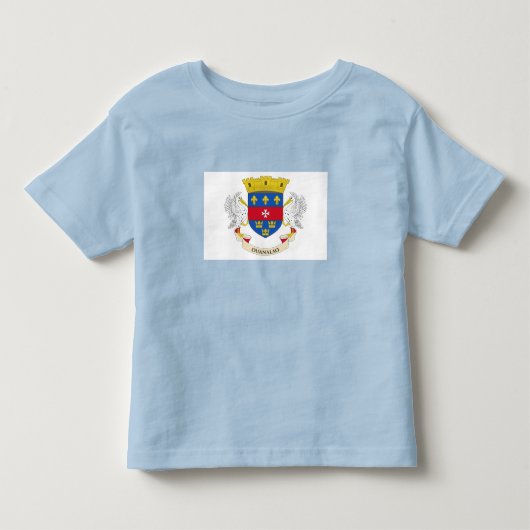 T-shirt Pour Les Tous Petits Drapeau de Saint-Barthélemy (Devant)