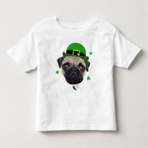T-shirt Pour Les Tous Petits Drapeau d'Irlandais du jour de St Patrick de chien