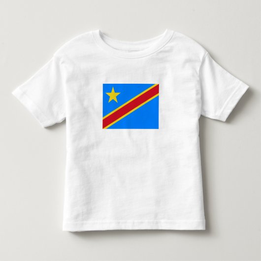 T-shirt Pour Les Tous Petits Drapeau du Congo Kinshasa (Devant)