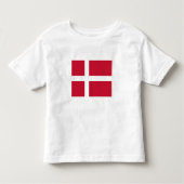 T-shirt Pour Les Tous Petits Drapeau du Danemark (Devant)