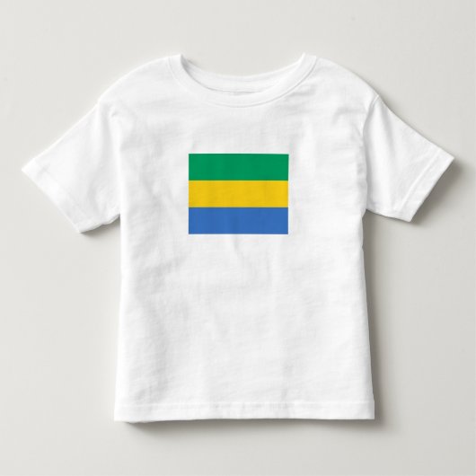 T-shirt Pour Les Tous Petits Drapeau du Gabon (Devant)
