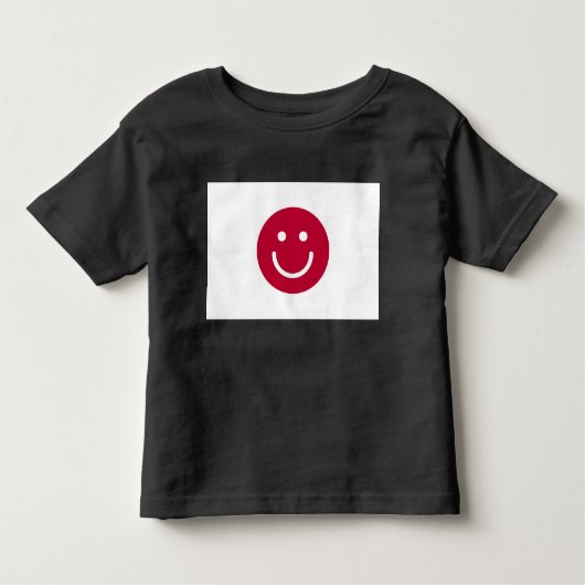 T-shirt Pour Les Tous Petits Drapeau du Japon avec visage souriant (Devant)