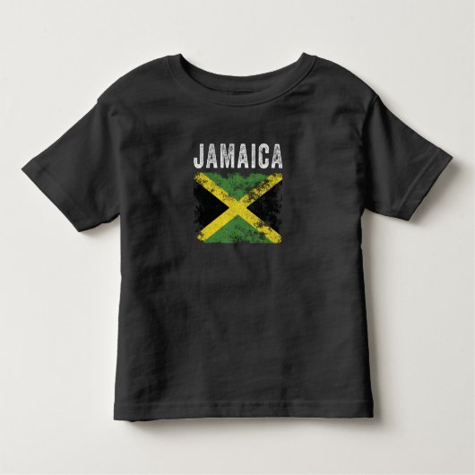 T-shirt Pour Les Tous Petits Drapeau jamaïcain en détresse - Drapeau jamaïcain (Devant)