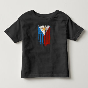 T-shirt Pour Les Tous Petits Drapeau mi-américain mi-philippin Philippines