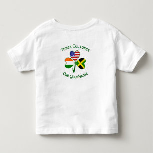 T-shirt Pour Les Tous Petits Drapeau personnalisé du trèfle américano-irlandais