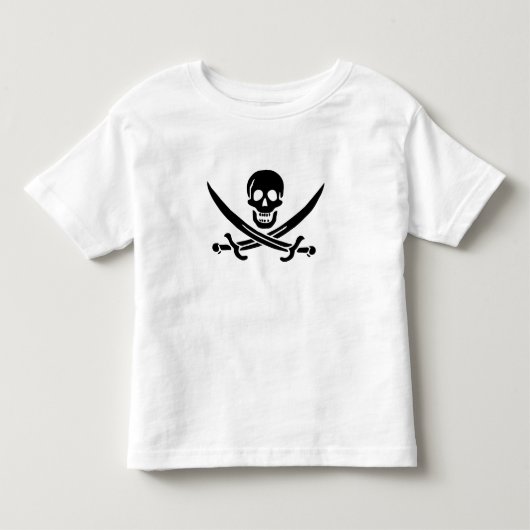 T-shirt Pour Les Tous Petits Drapeau pirate crâne épées croisées (Devant)