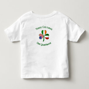 T-shirt Pour Les Tous Petits Drapeau Shamrock Personnalisé Américain Irlandais