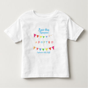 T-shirt Pour Les Tous Petits Drapeaux adoptés d'étamine d'arc-en-ciel - chemise