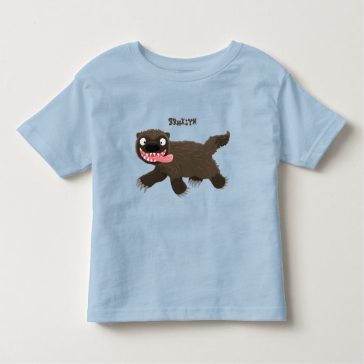 T-shirt Pour Les Tous Petits Drôle animal avide de carcajou (Devant)