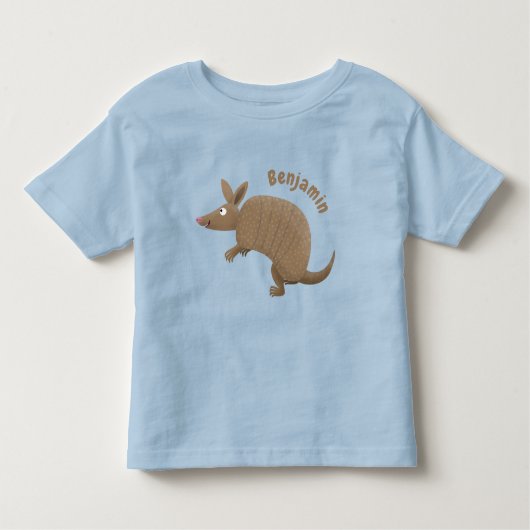 T-shirt Pour Les Tous Petits Drôle armadillo joyeux dessin animé (Devant)