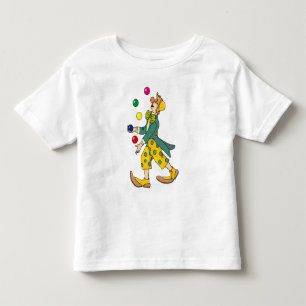 T-shirt Pour Les Tous Petits Drôle Clown Jouant Avec Des Boules Colorées