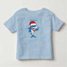 Drôle dessin animé de requin de Noël