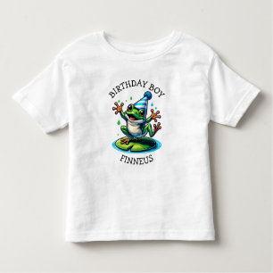 T-shirt Pour Les Tous Petits Drôle Grenouille à thème Anniversaire Garçon