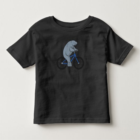 T-shirt Pour Les Tous Petits Drôle Manatee Vélos Cadeaux Vélo Manatee (Devant)