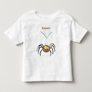 T-shirt Pour Les Tous Petits Drôle mignon dessin animé d'araignée moelleuse